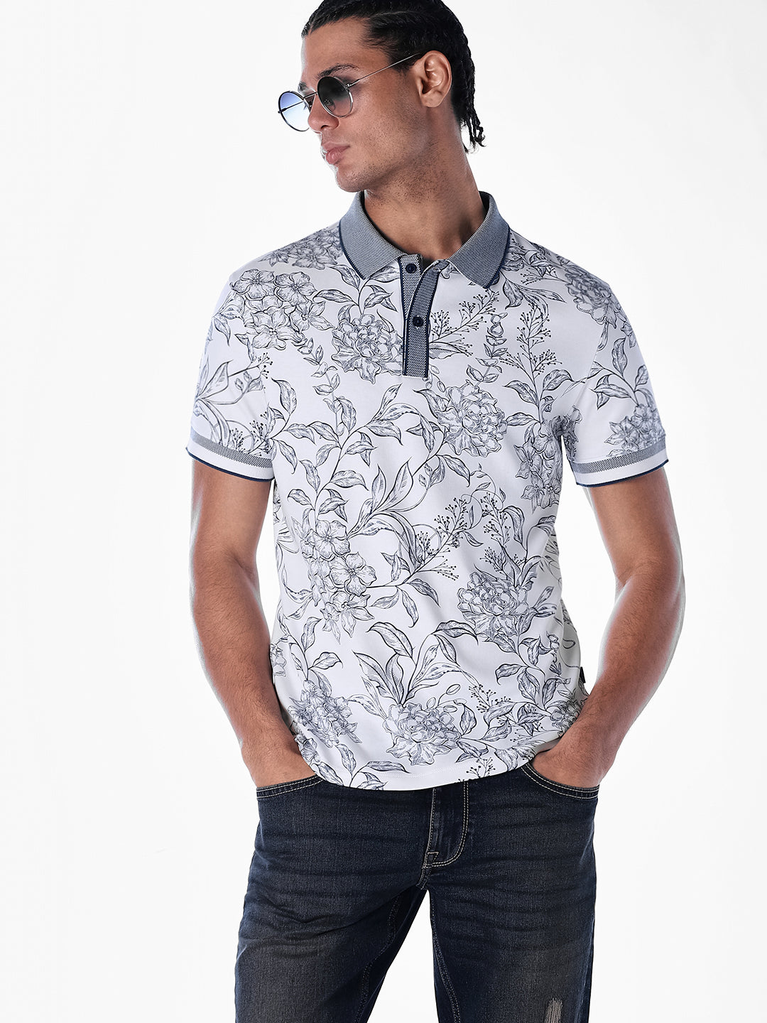 Jacquard Printed Polo