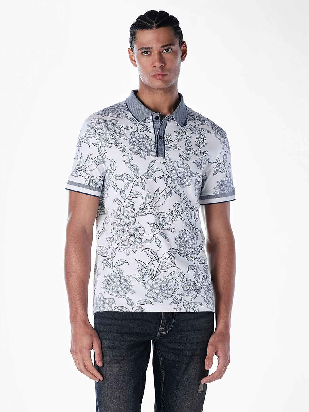 Jacquard Printed Polo