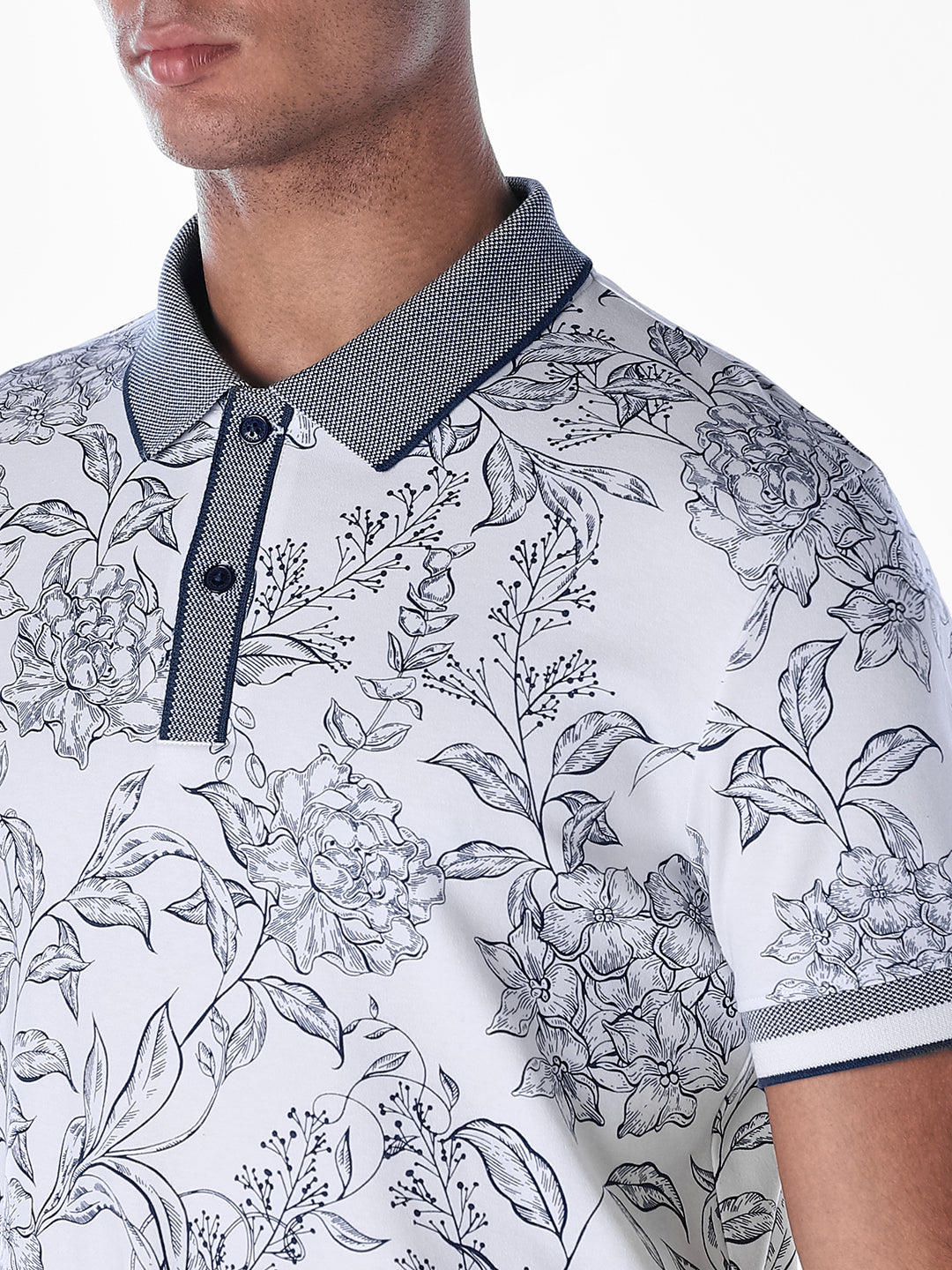 Jacquard Printed Polo