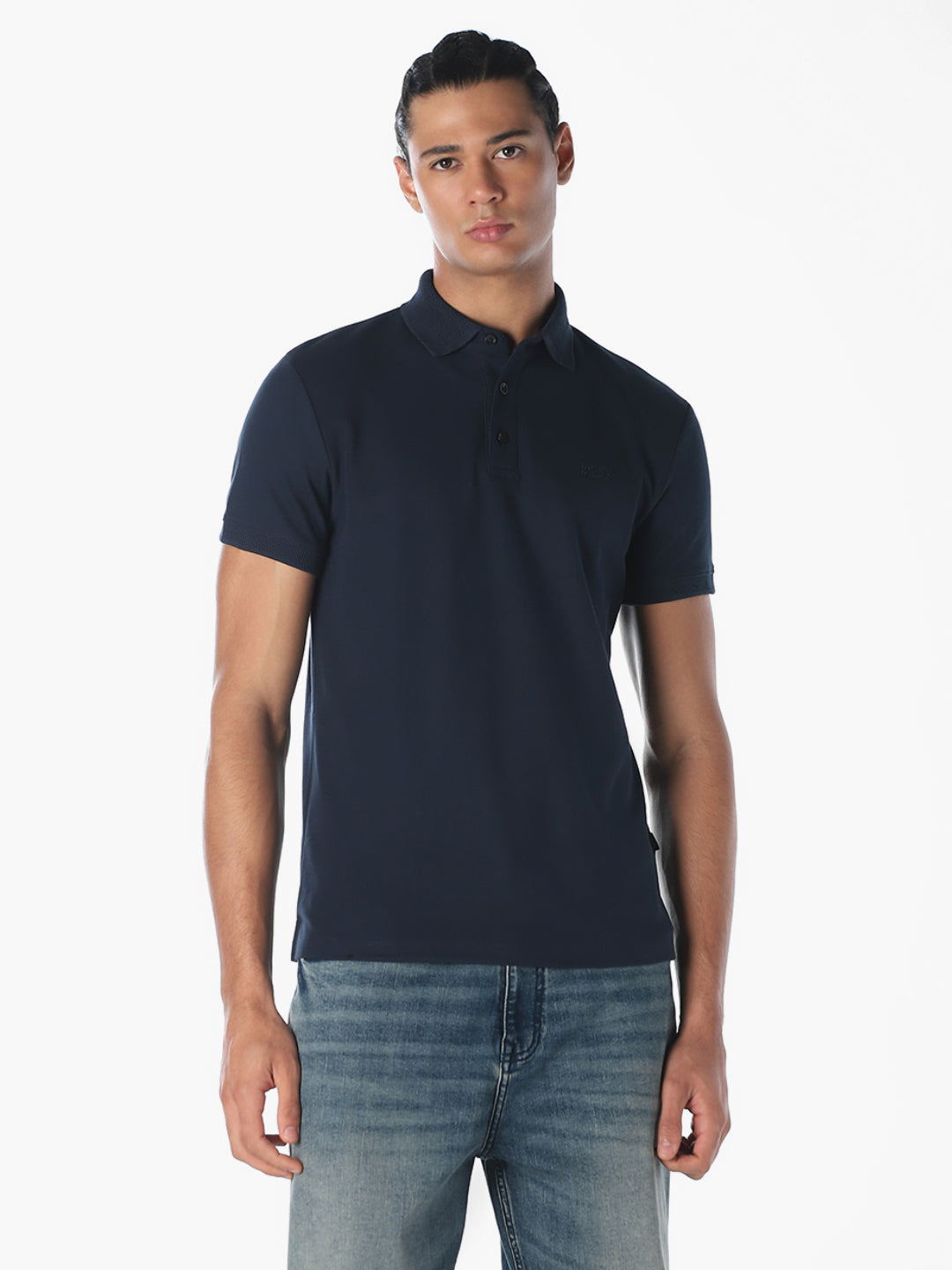 Navy Blue Regular Fit Polo