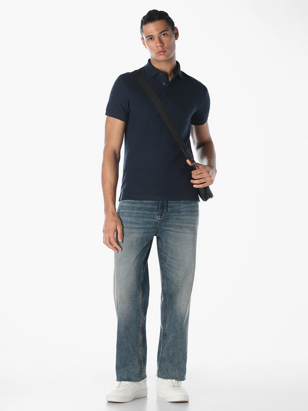 Navy Blue Regular Fit Polo