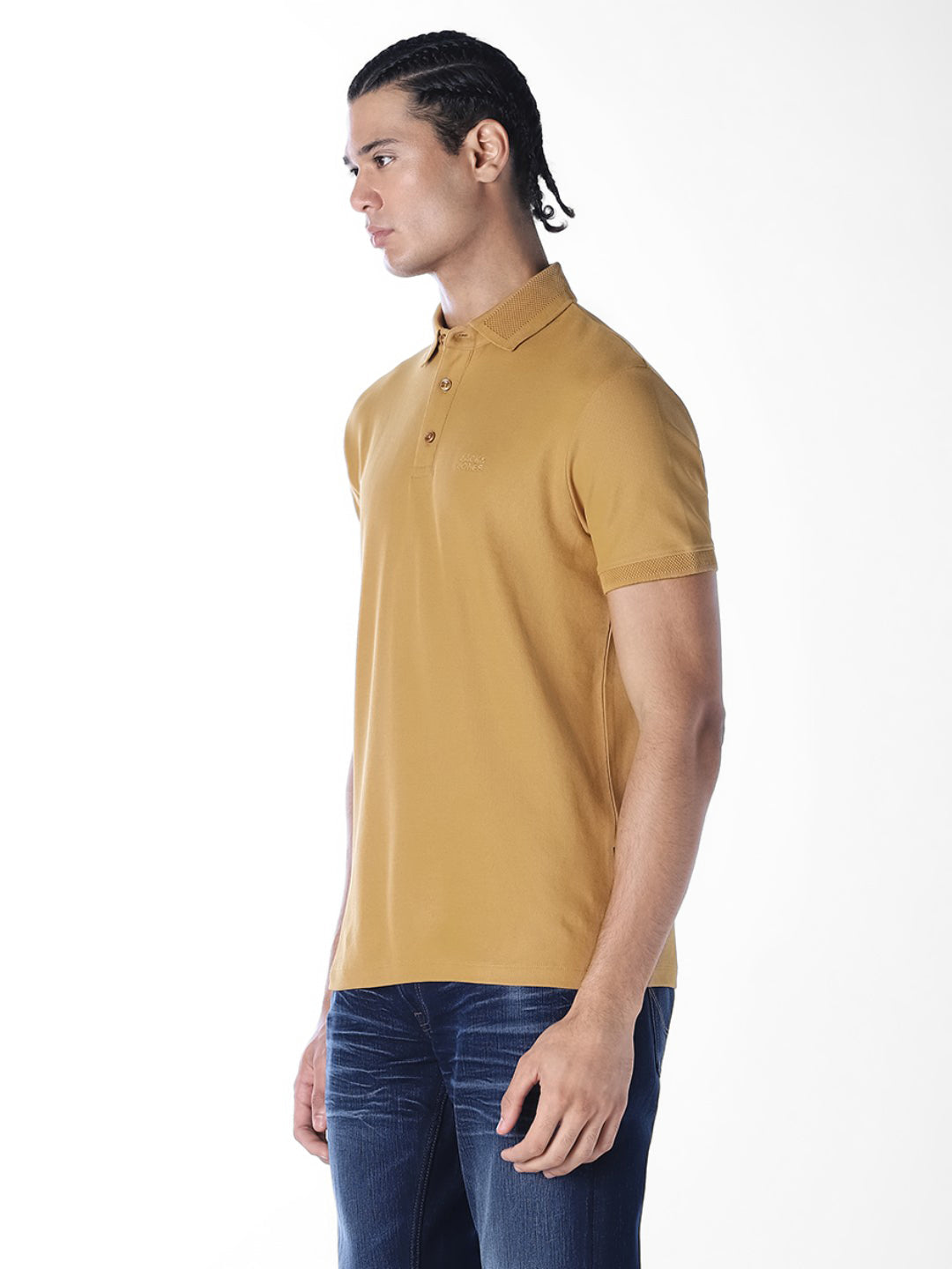 Knitted Logo Print Polo