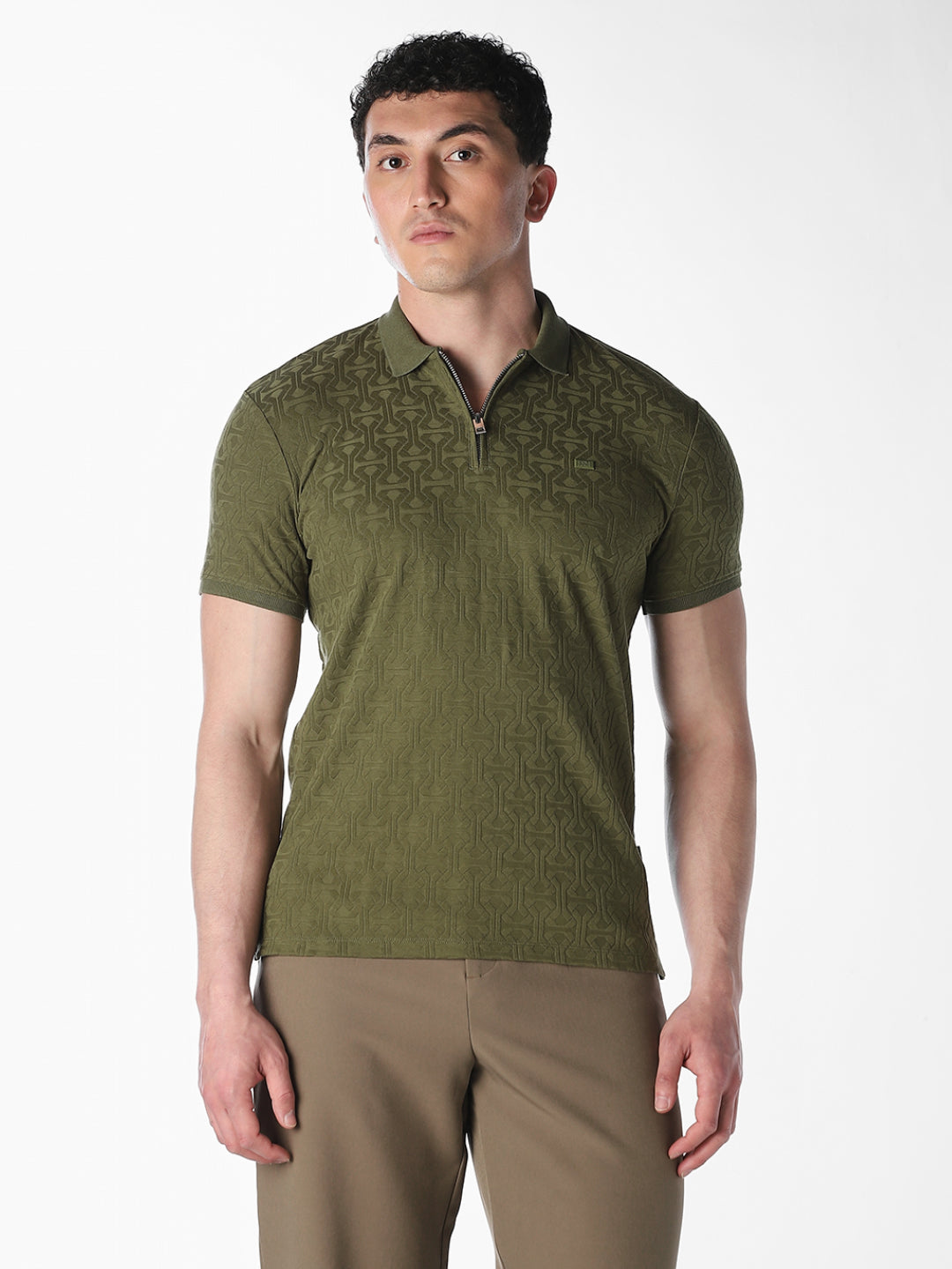 Jacquard Regular Fit Polo