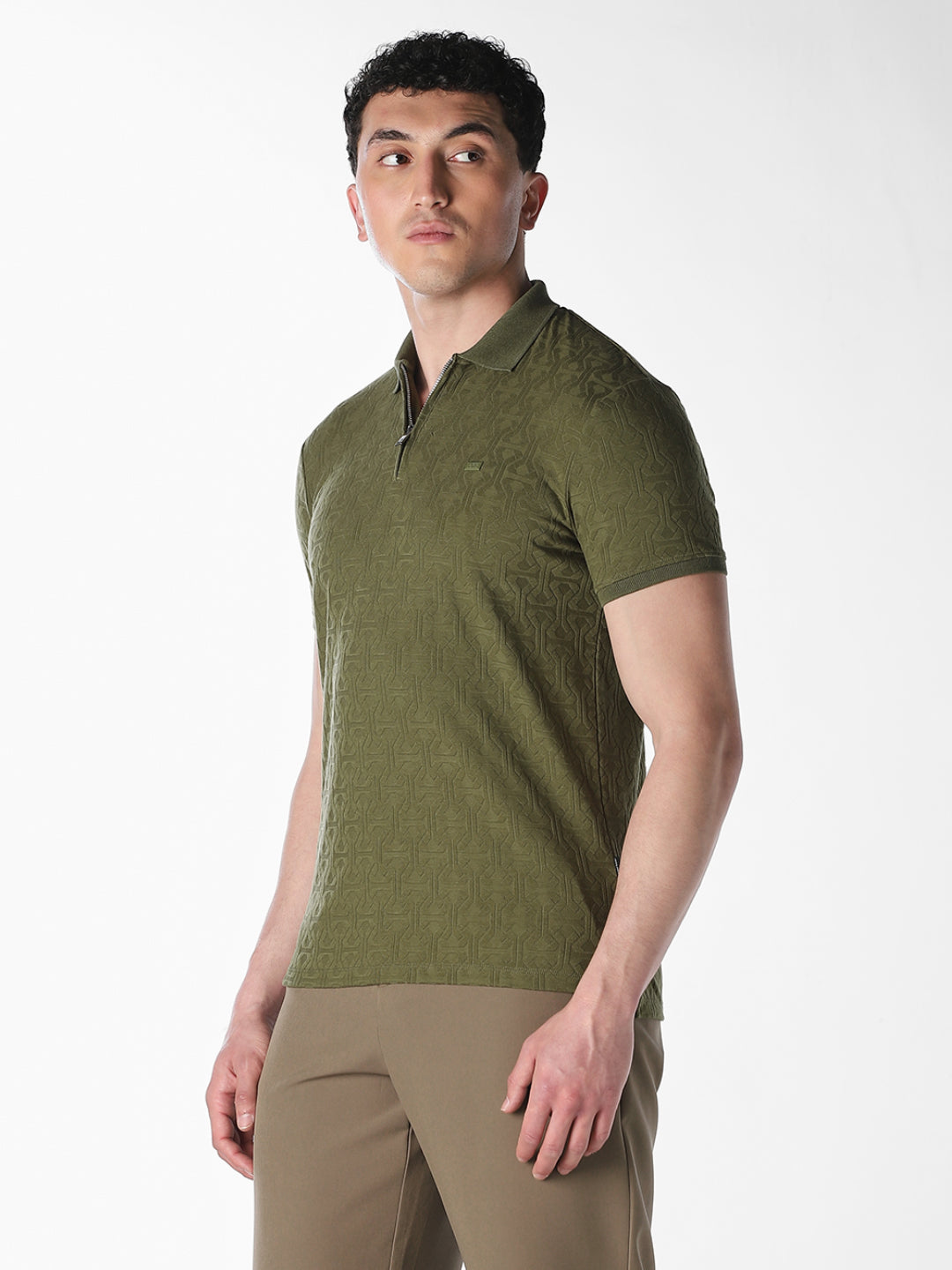 Jacquard Regular Fit Polo
