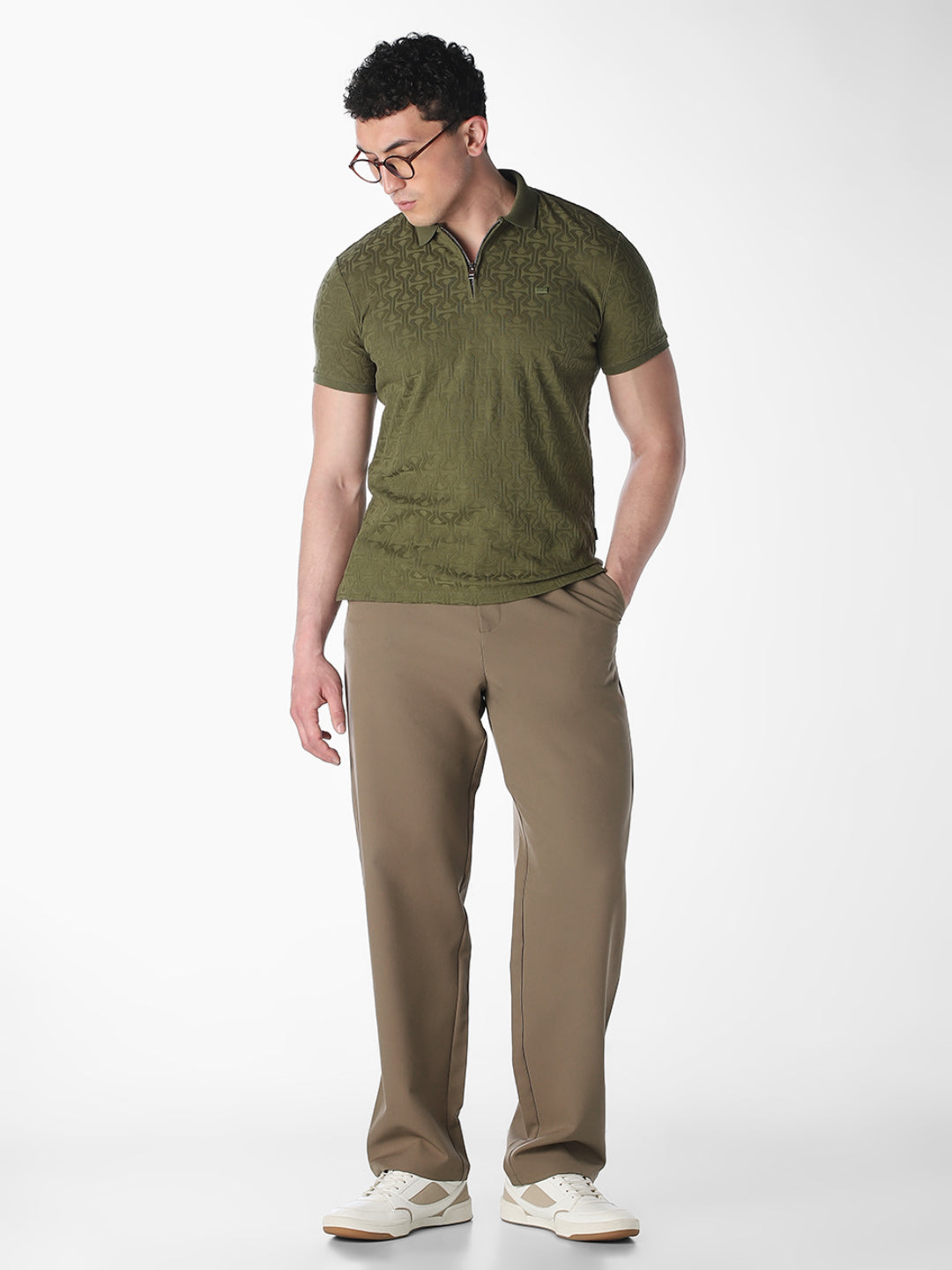 Jacquard Regular Fit Polo