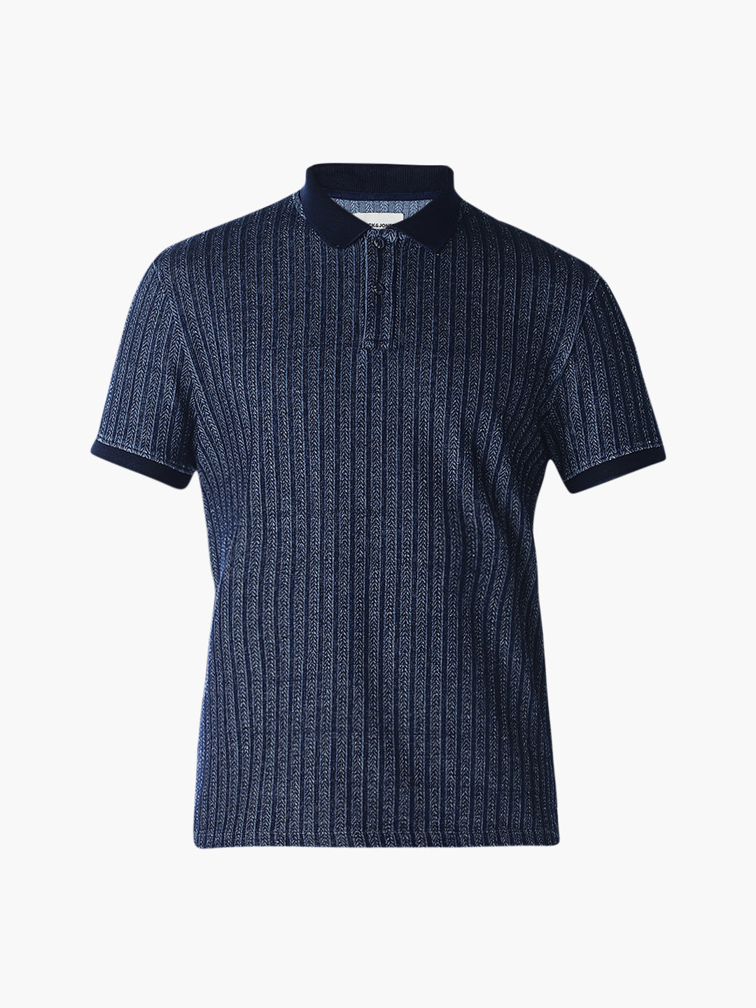Indigo Dobby Jacquard Polo