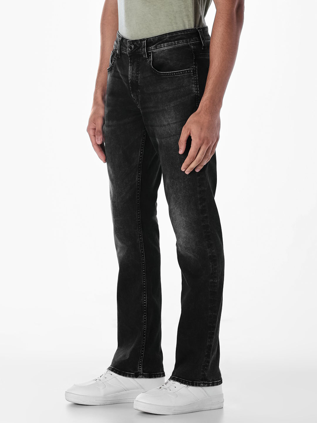 Black Washed Clark Regular Fit Jeans