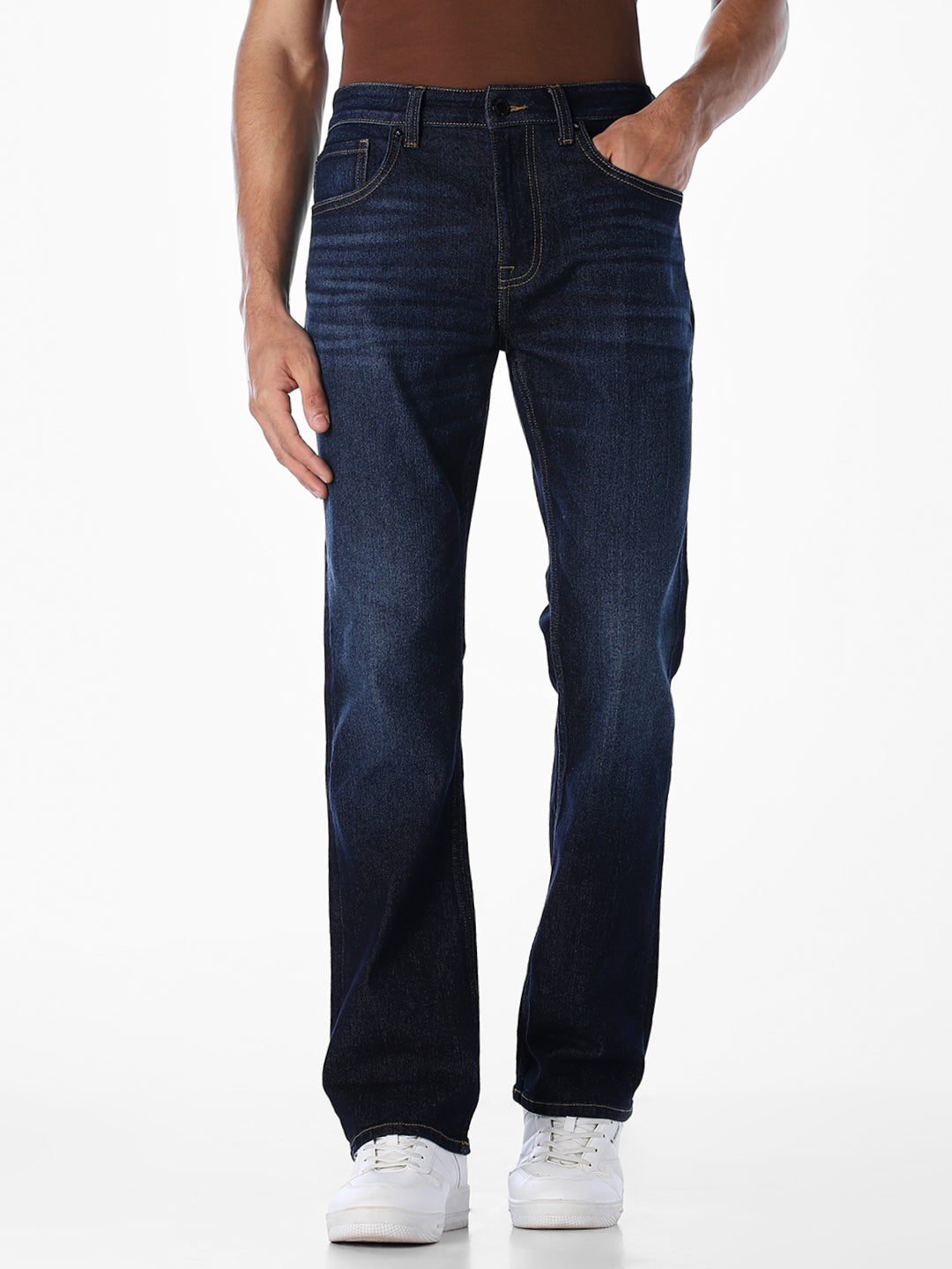Dark Blue Cliff Bootcut Jeans