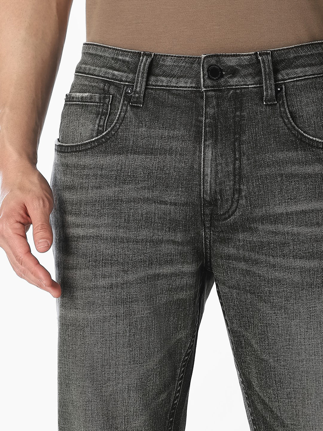 Olive Green Cliff Bootcut Jeans