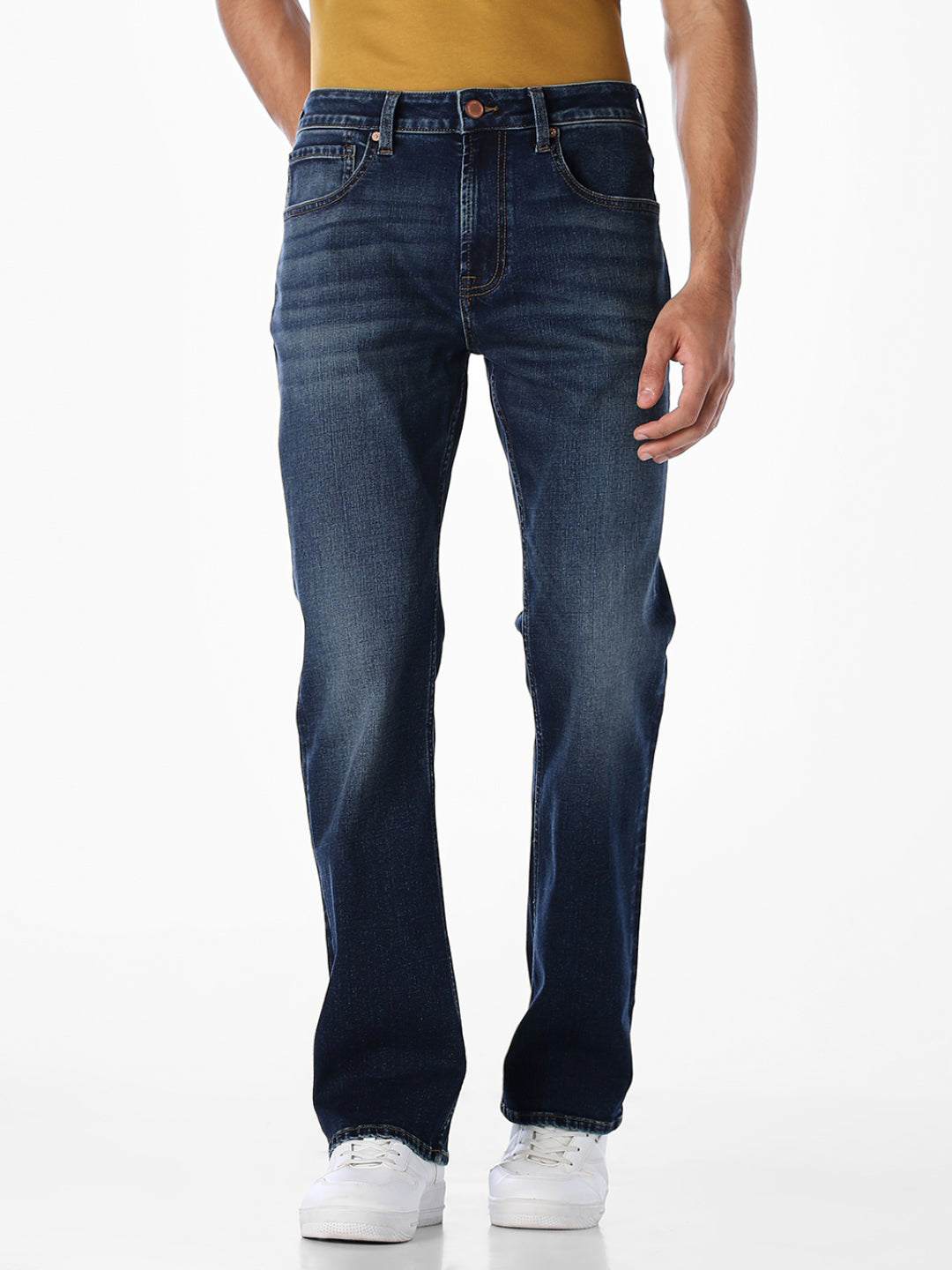 Dark Blue Cliff Bootcut Jeans