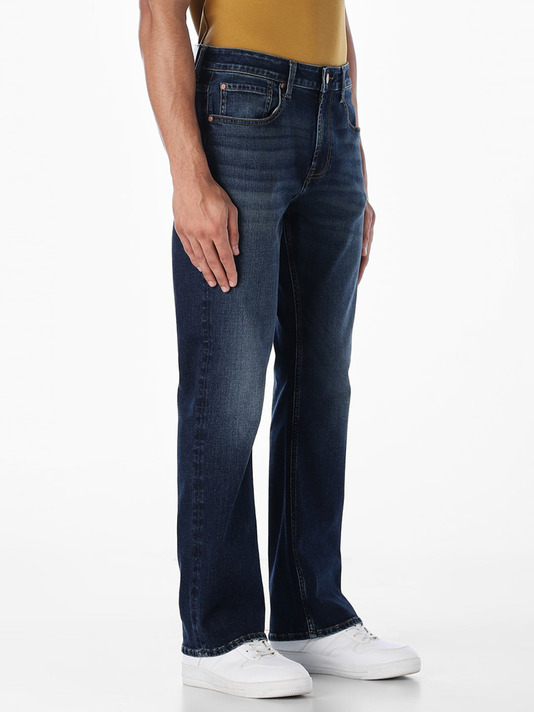 Dark Blue Cliff Bootcut Jeans