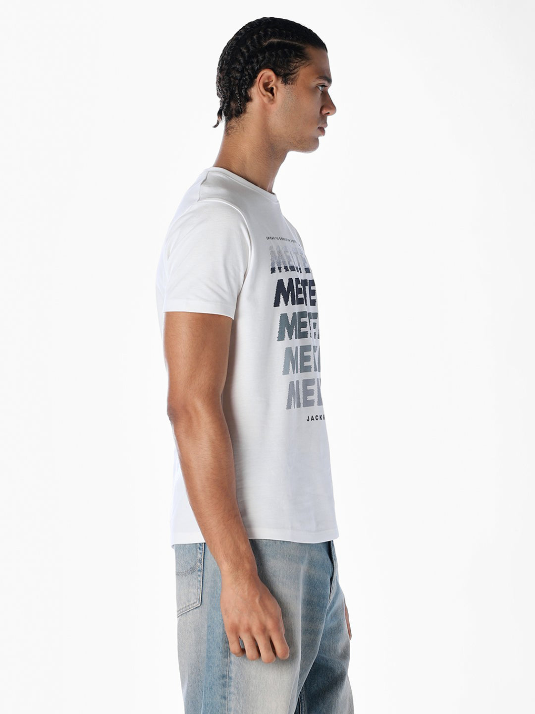 Typographic Print Cotton T-shirt