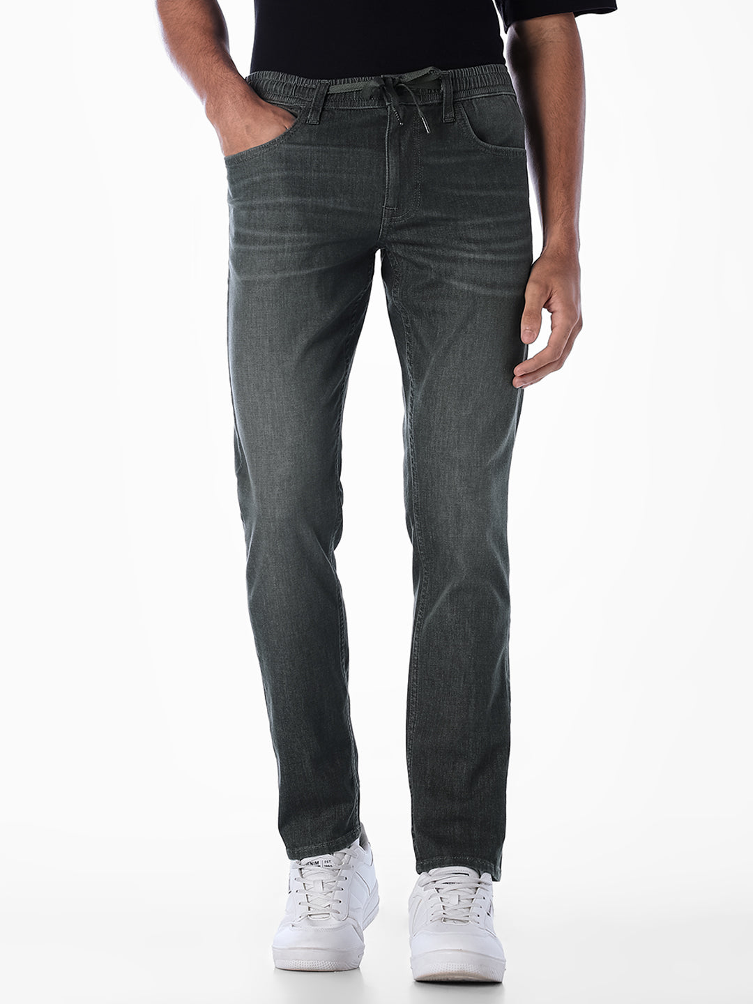 Elasticated Waist Slim Fit Jeans - 30/30
