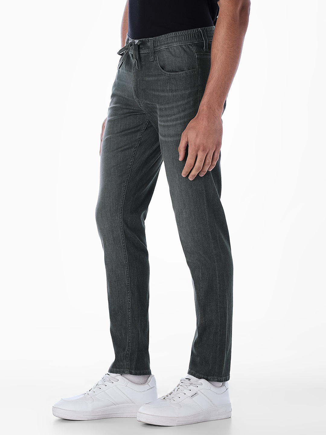 Elasticated Waist Slim Fit Jeans