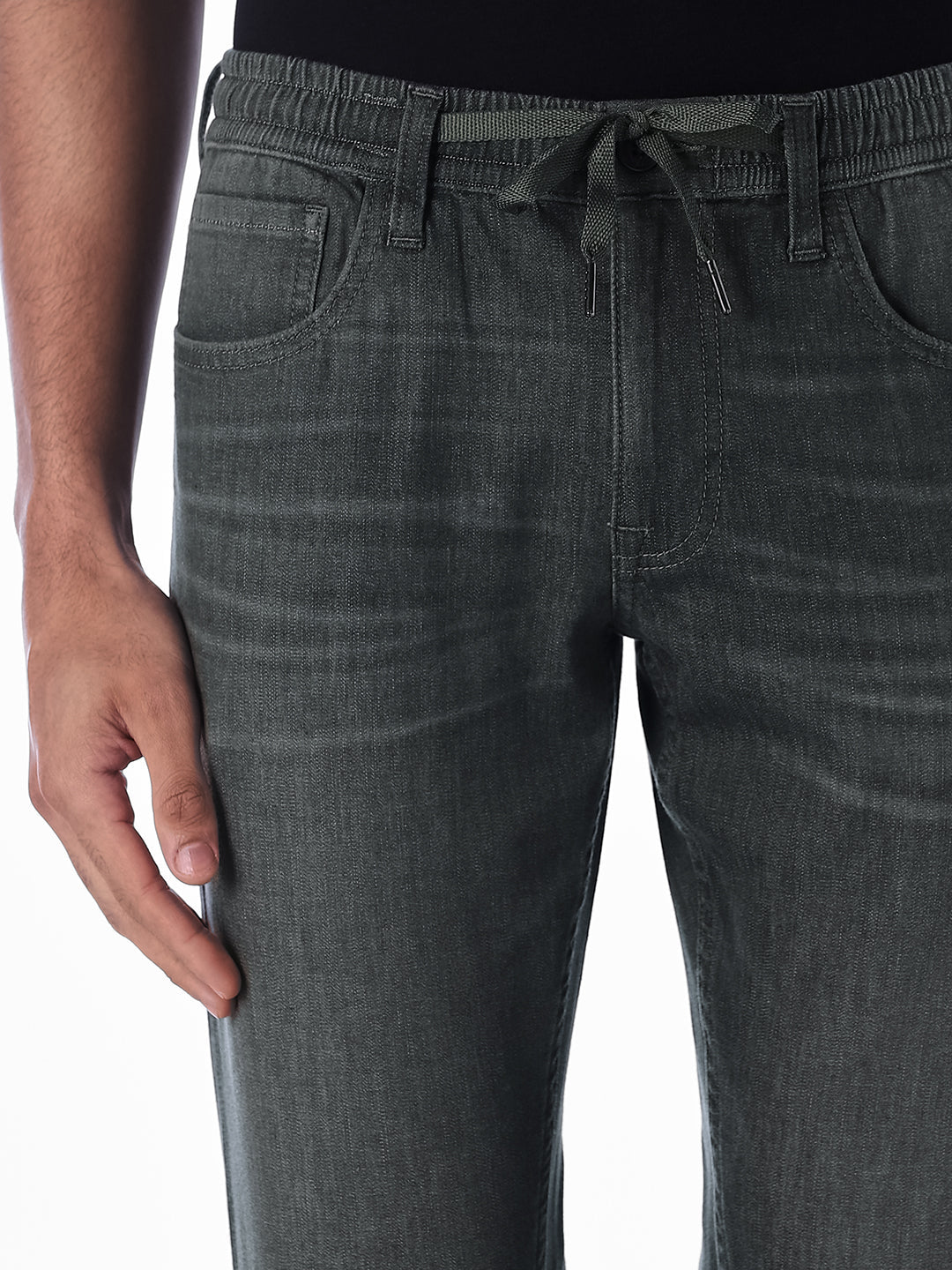 Elasticated Waist Slim Fit Jeans