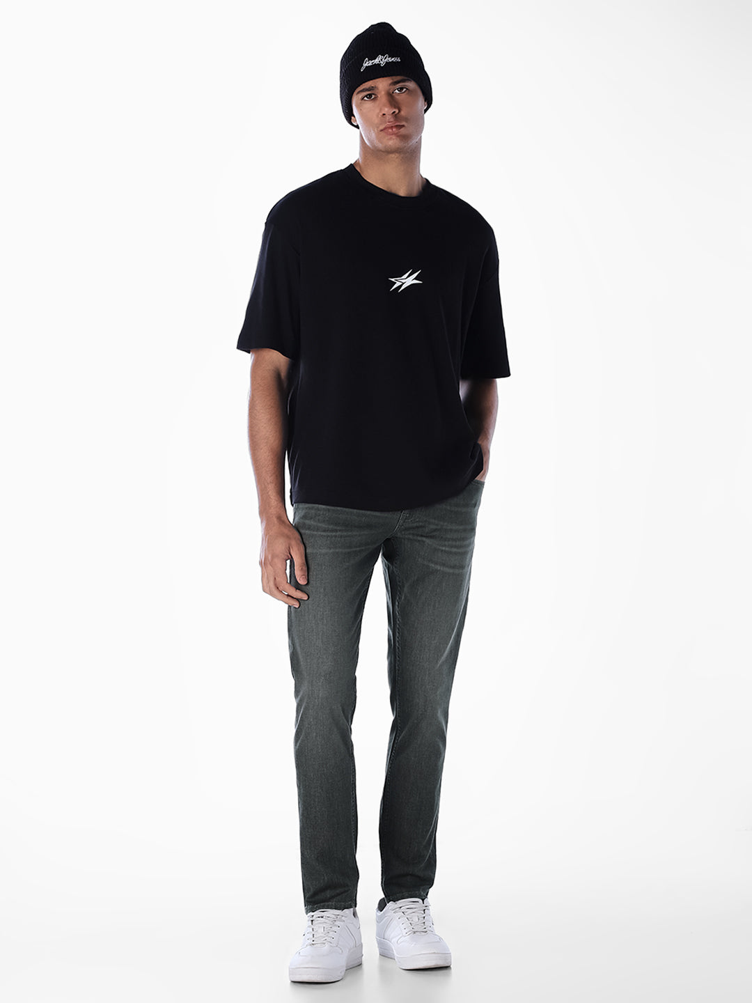 Elasticated Waist Slim Fit Jeans