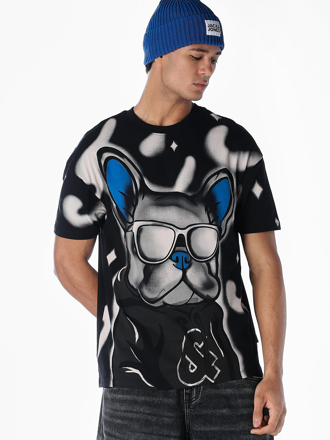 Doggo Print Oversized T-shirt - XS