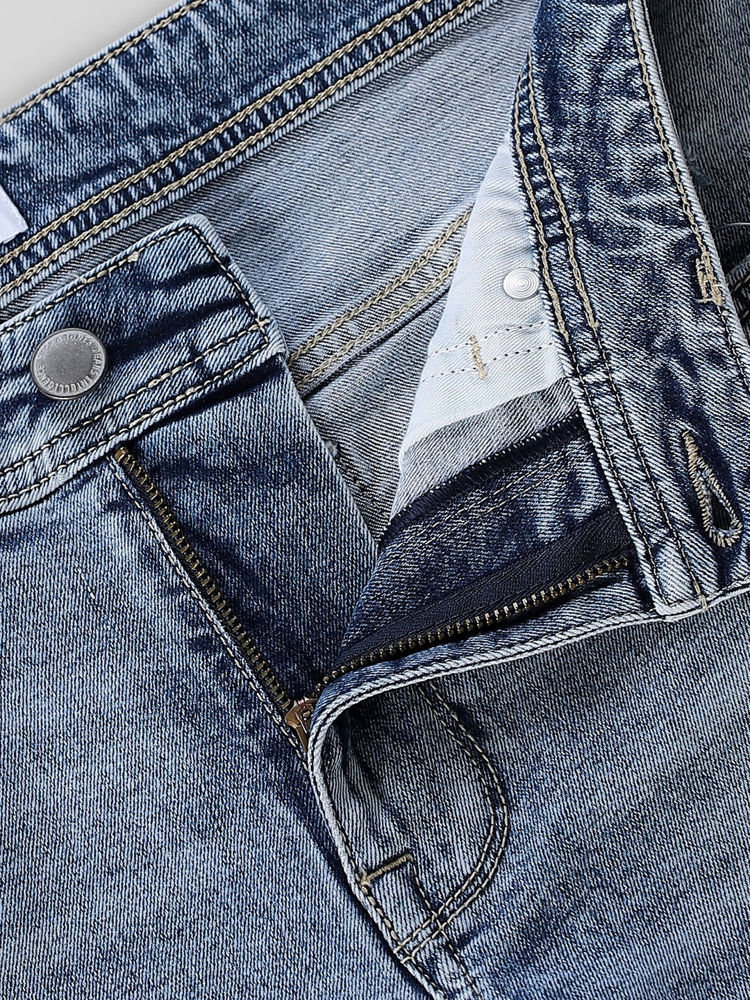 Distressed Glenn Slim Fit Jeans - Light Blue