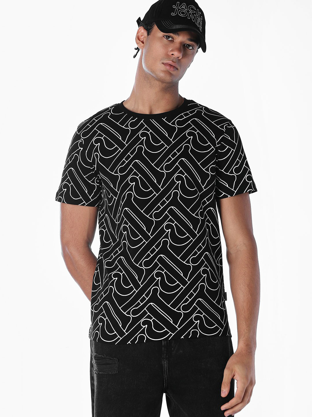 Printed Cotton T-shirt - XL