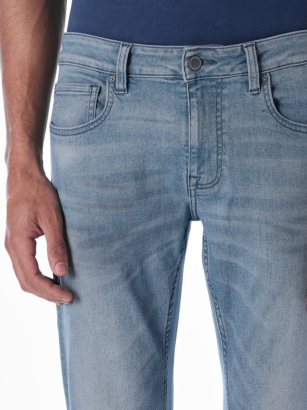 Light Blue 5 Pocket Glenn Slim Fit Jeans