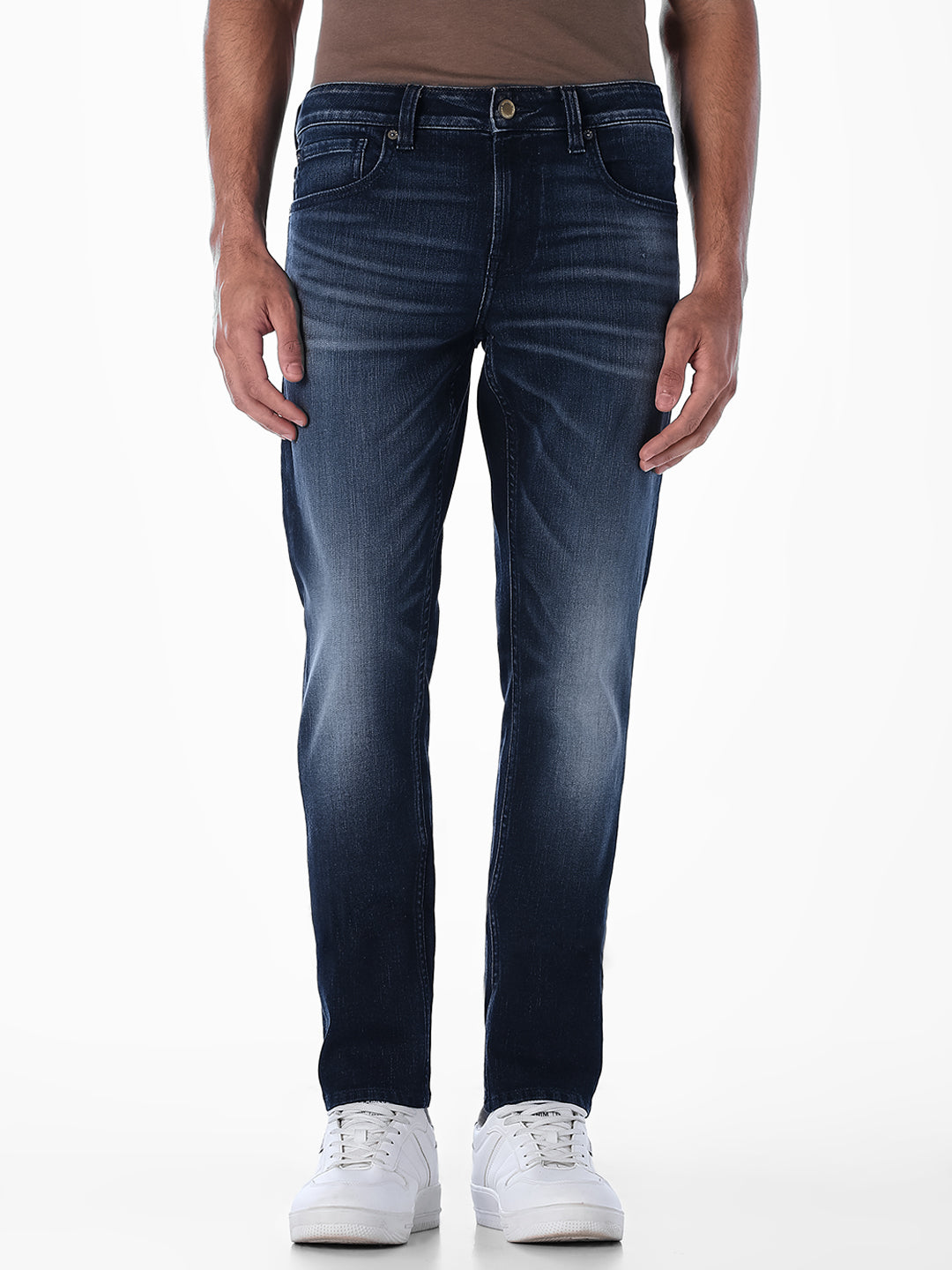 Dark Blue 5 Pocket Glenn Slim Fit Jeans