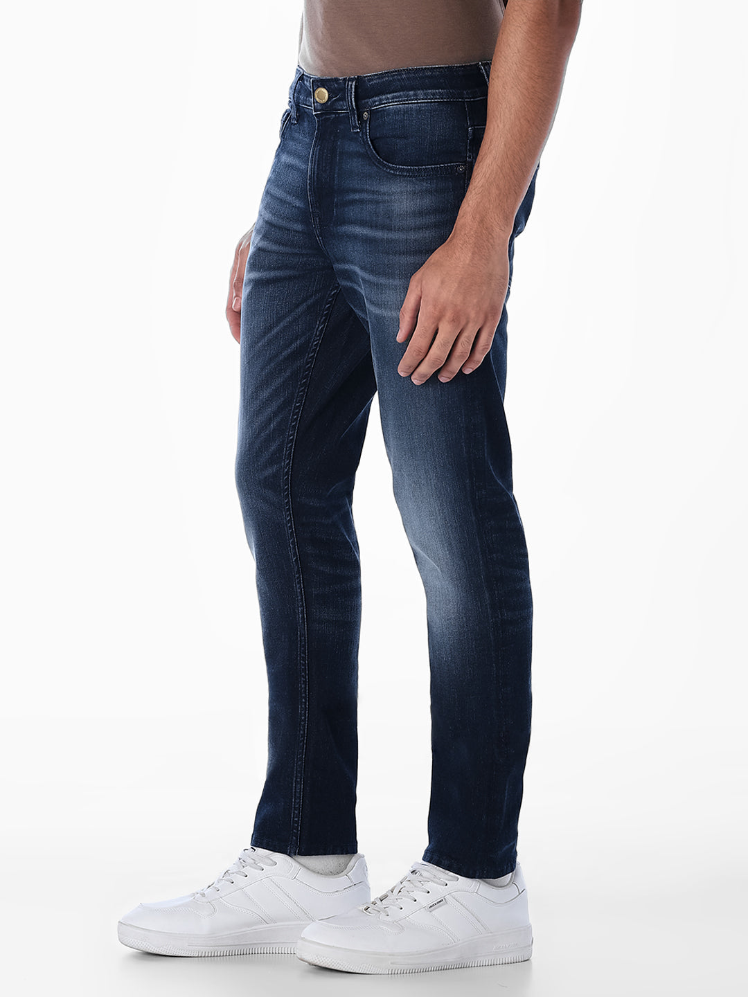 Dark Blue 5 Pocket Glenn Slim Fit Jeans