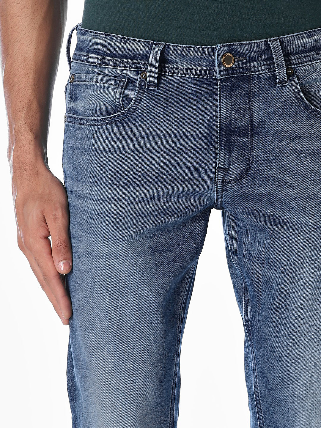 Light Blue 5 Pocket Slim Fit Jeans