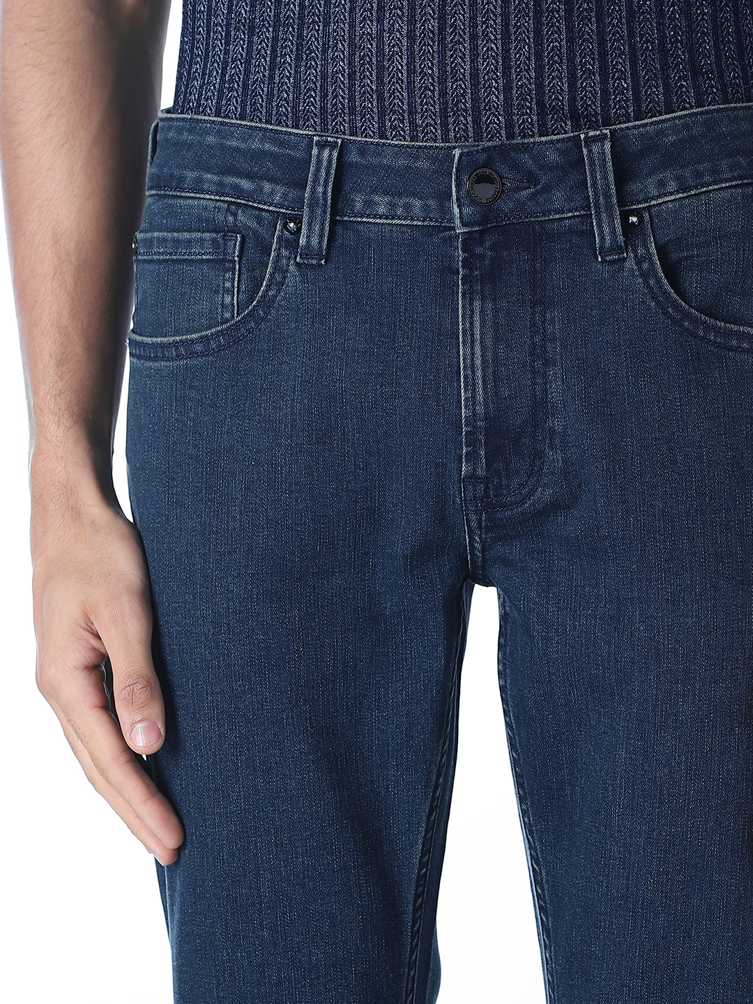 Dark Blue Tim Cropped Anti Fit Jeans