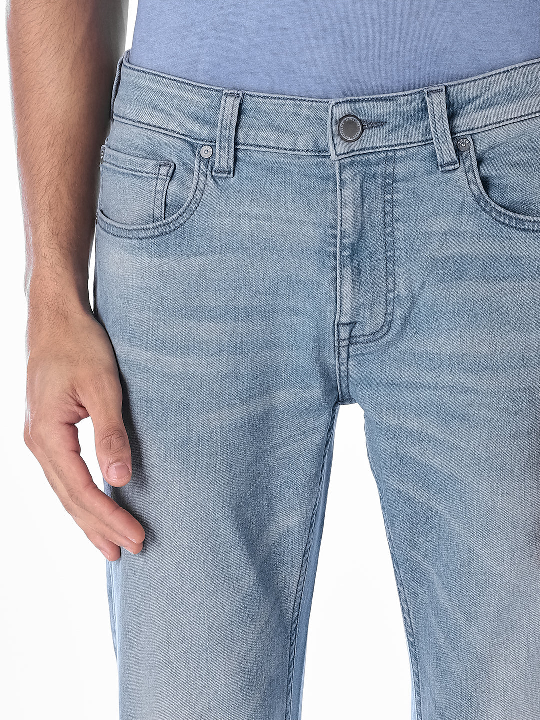 Light Blue Cropped Tim Anti Fit Jeans