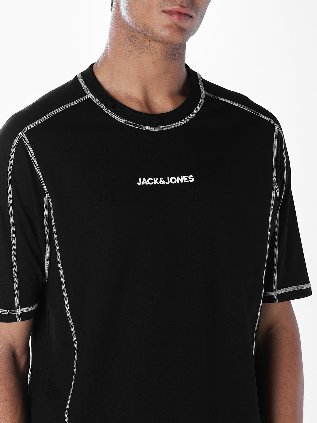 Contrast Stitch Detail Oversized T-shirt