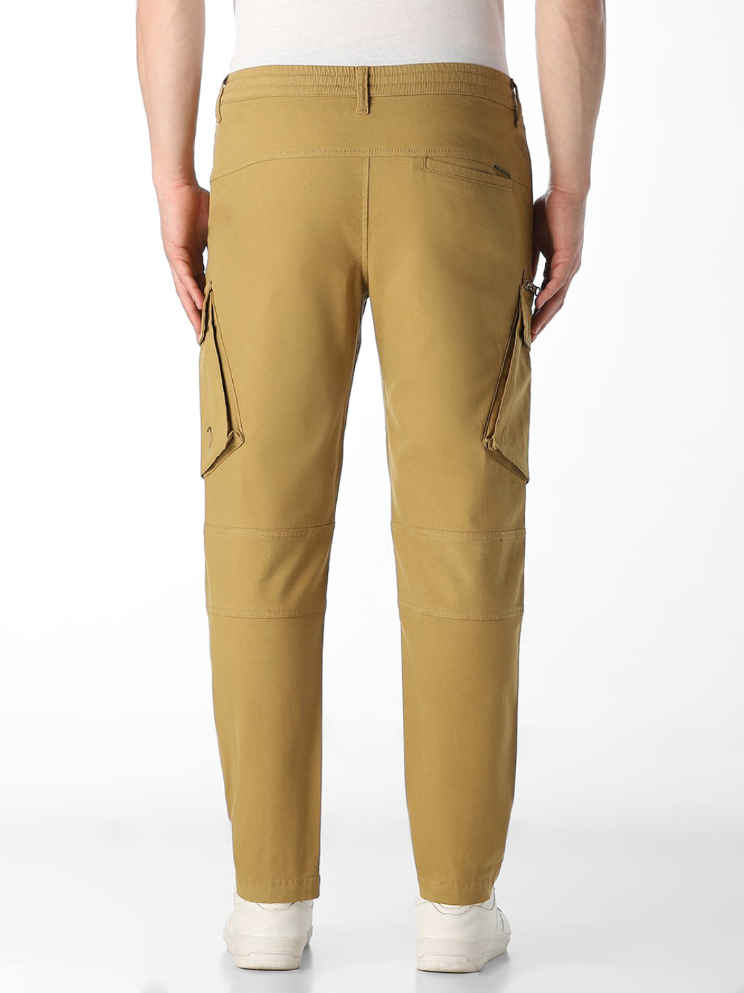 Beige 6 Pocket Utility Cargos