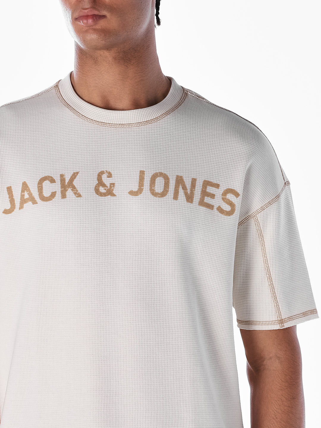 Contrast Stitch Boxy Fit T-shirt