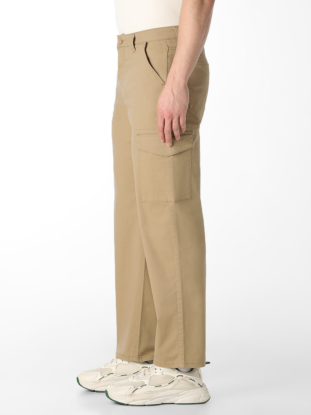 Beige 6 Pocket Cargo Pants