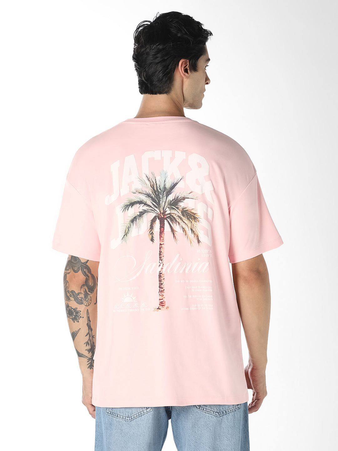 Pink Printed Boxy Fit T-shirt