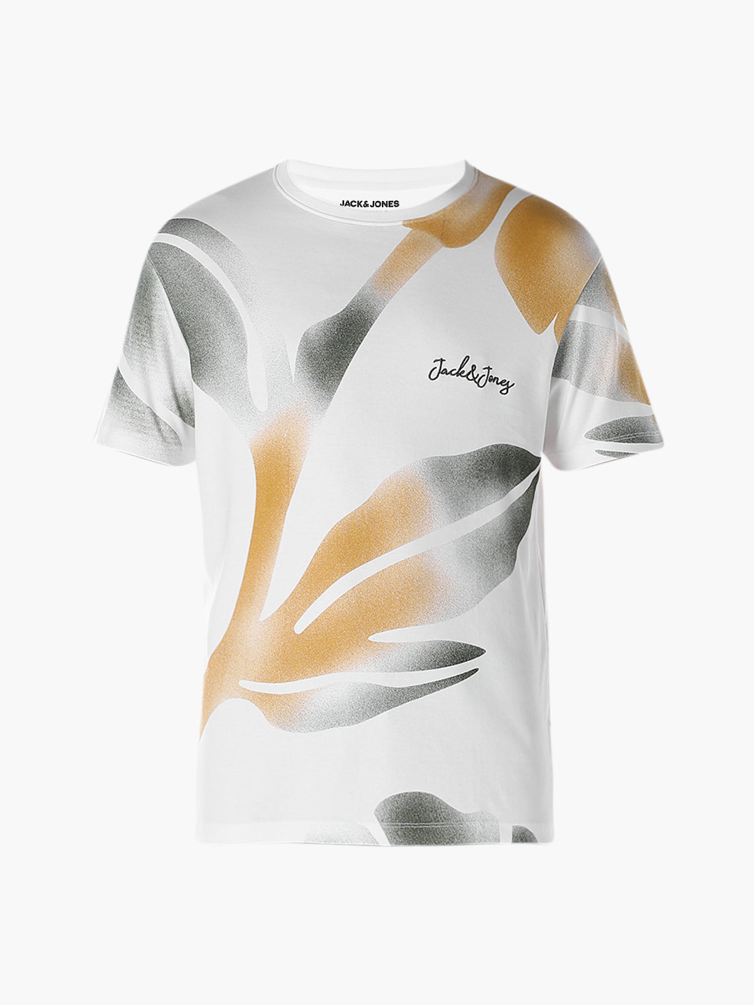 White Printed Cotton T-shirt