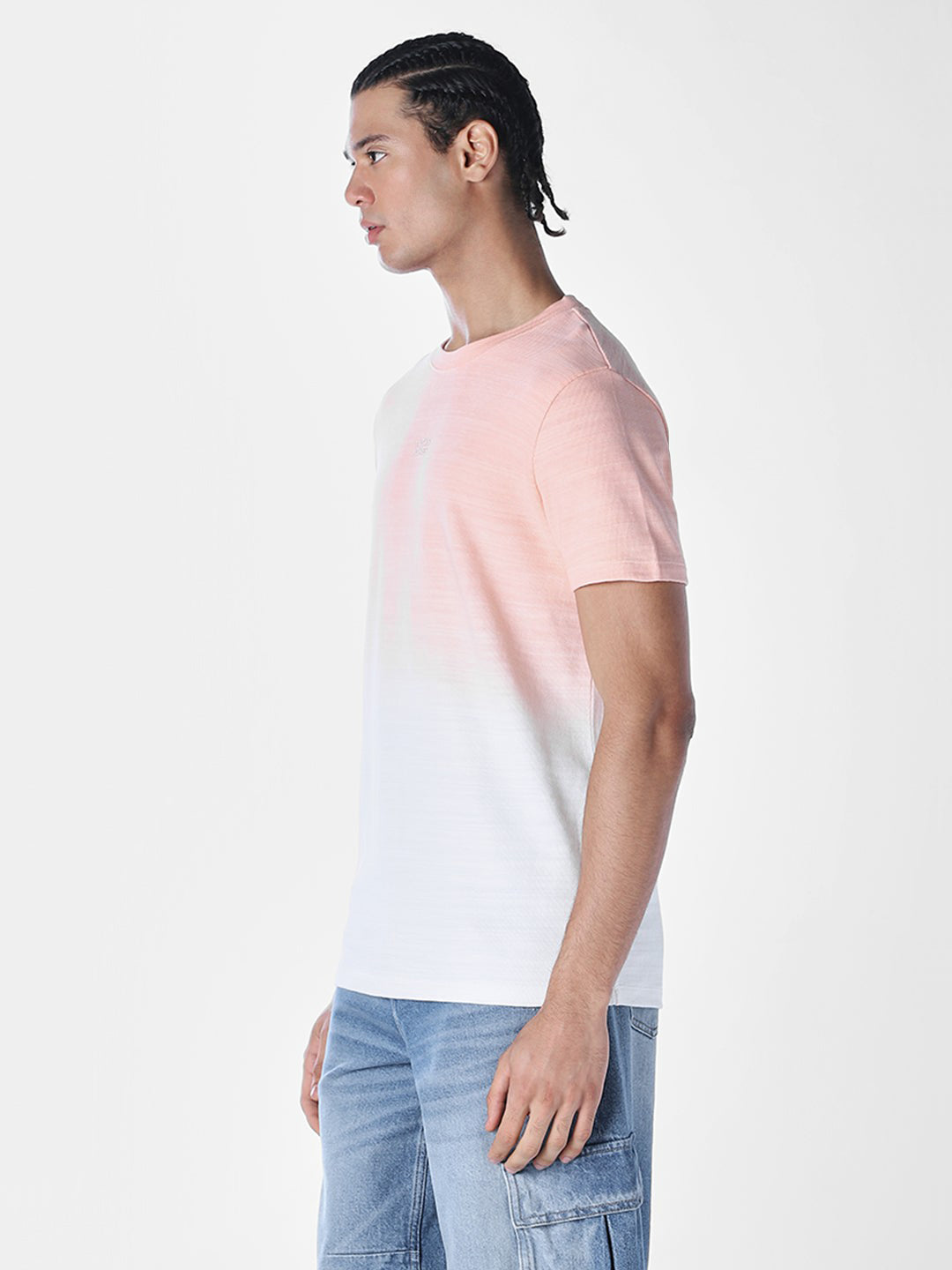 Ombre Cotton Crew Neck T-shirt