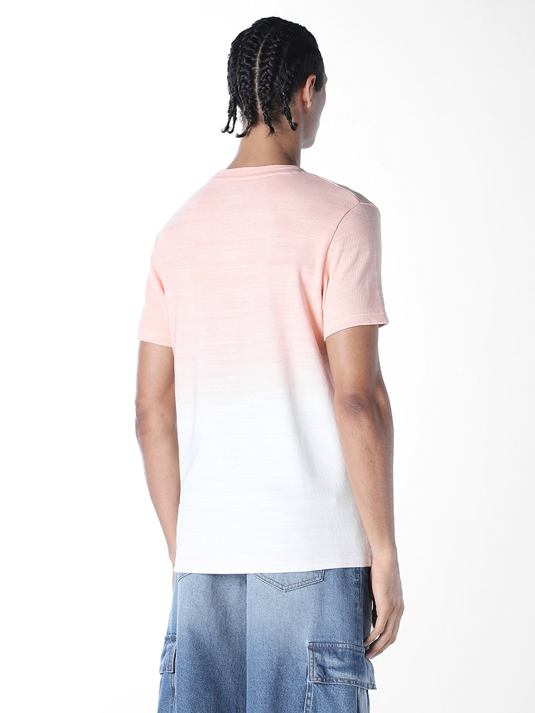 Ombre Cotton Crew Neck T-shirt