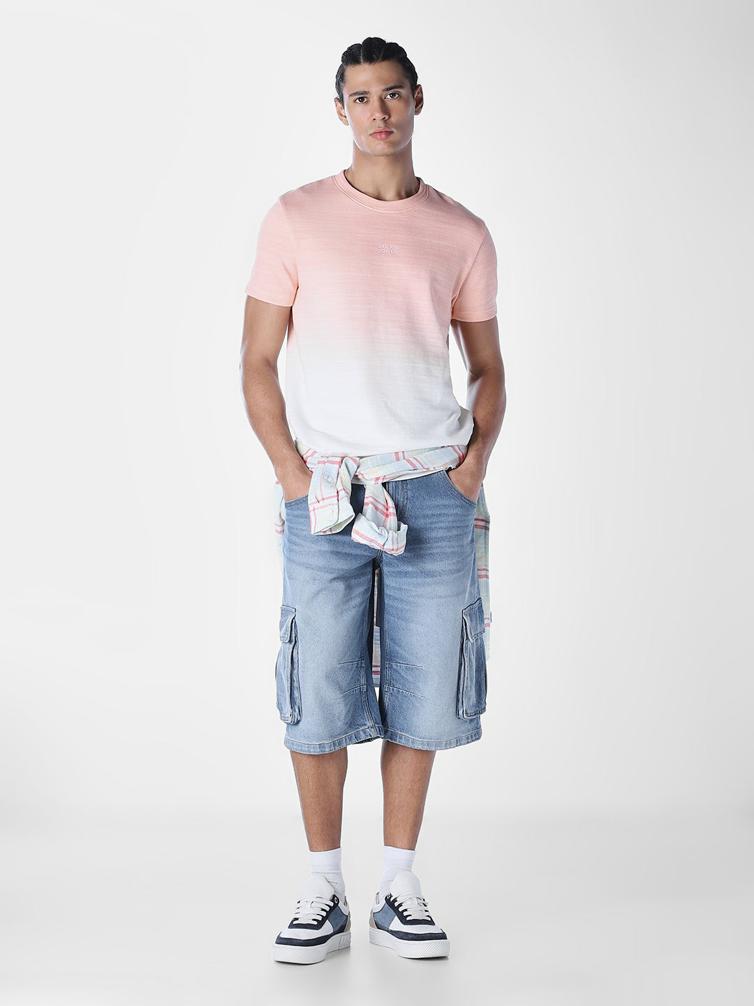 Ombre Cotton Crew Neck T-shirt