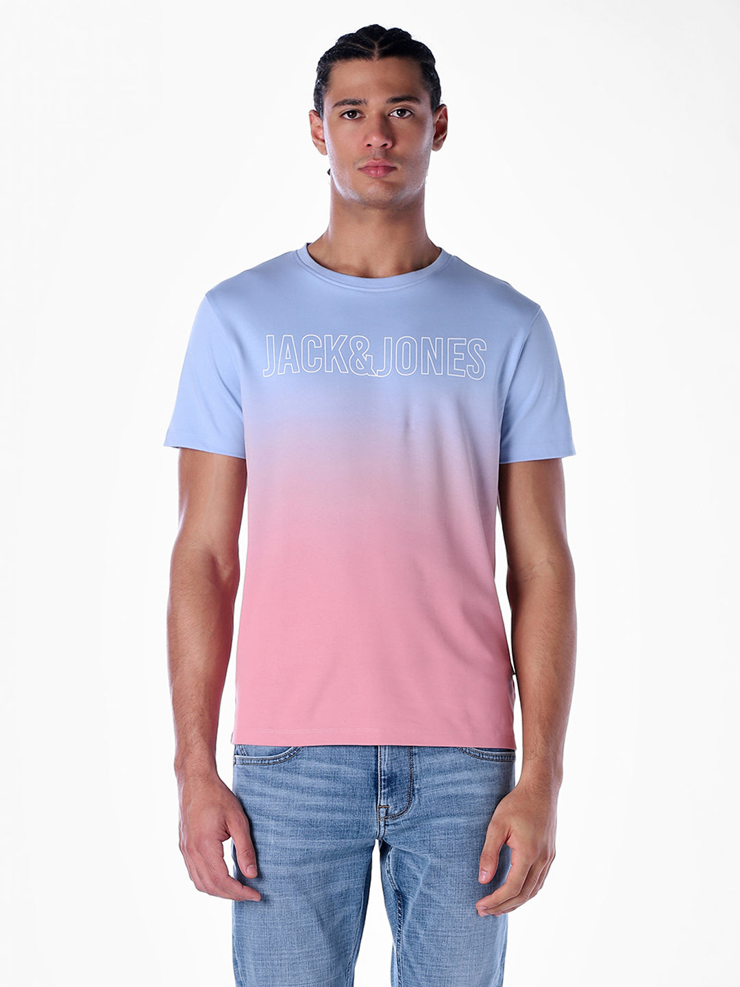 Ombre Cotton Crew Neck T-shirt
