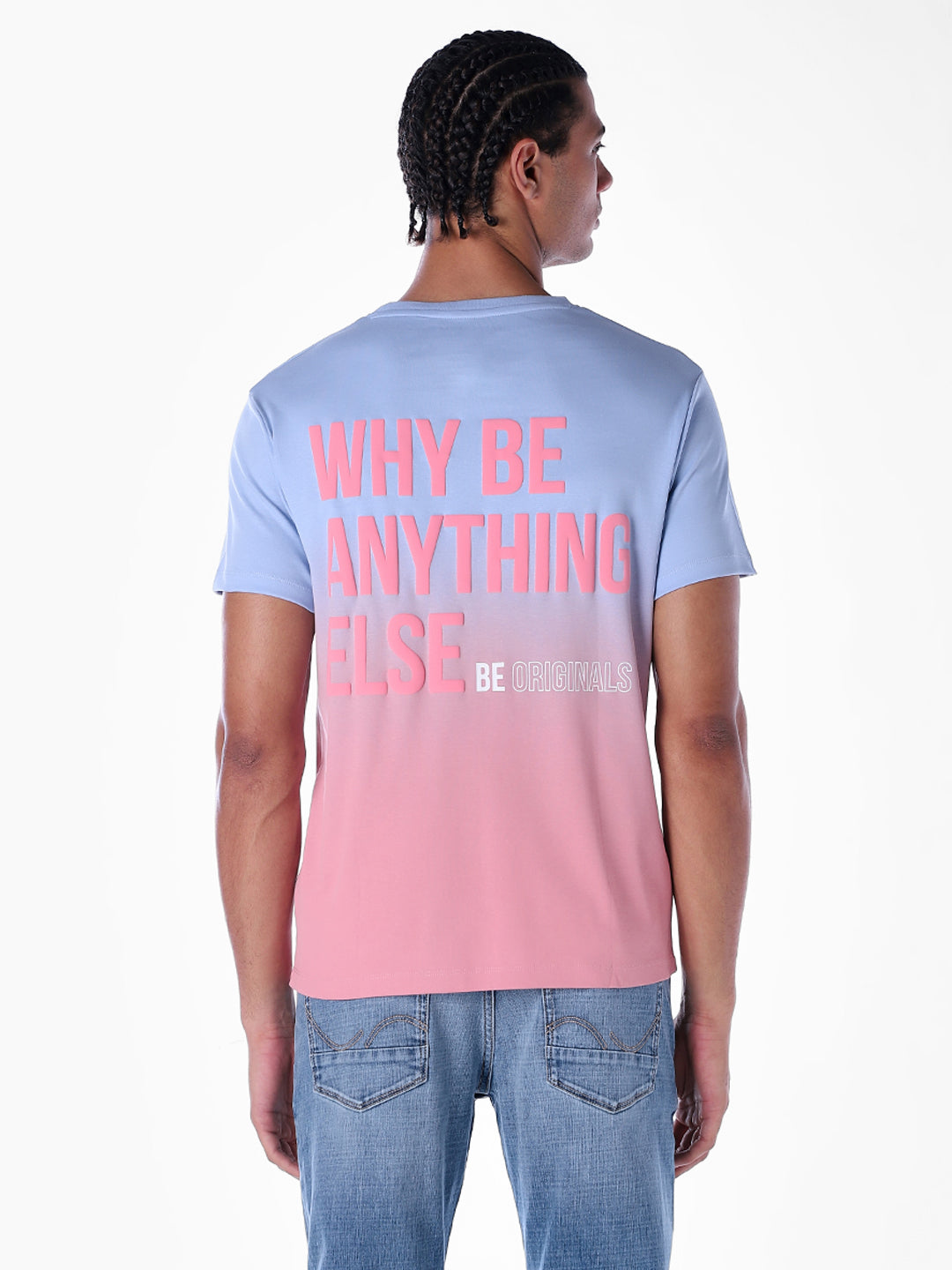 Ombre Cotton Crew Neck T-shirt