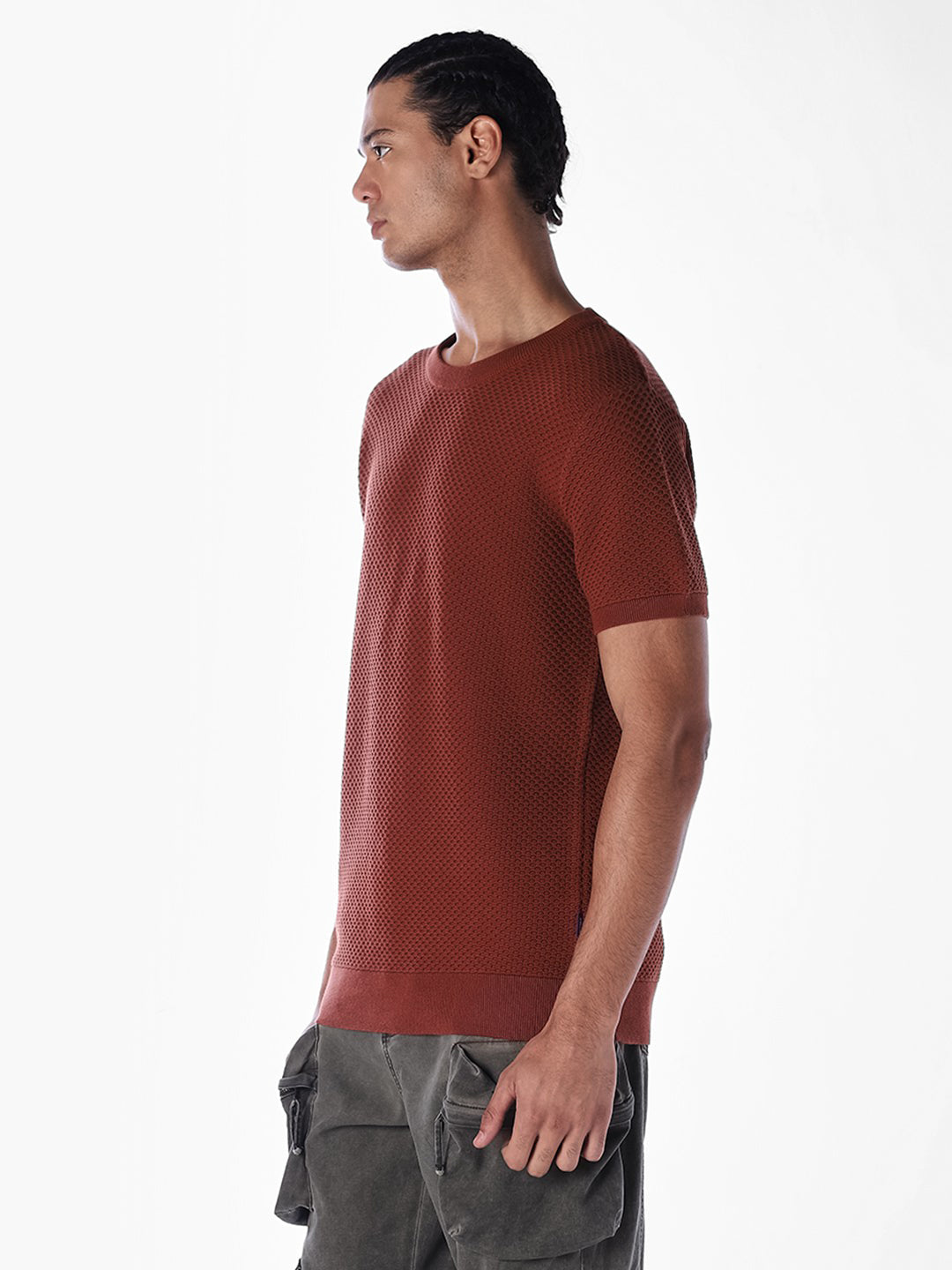 Knitted Crew Neck T-shirt