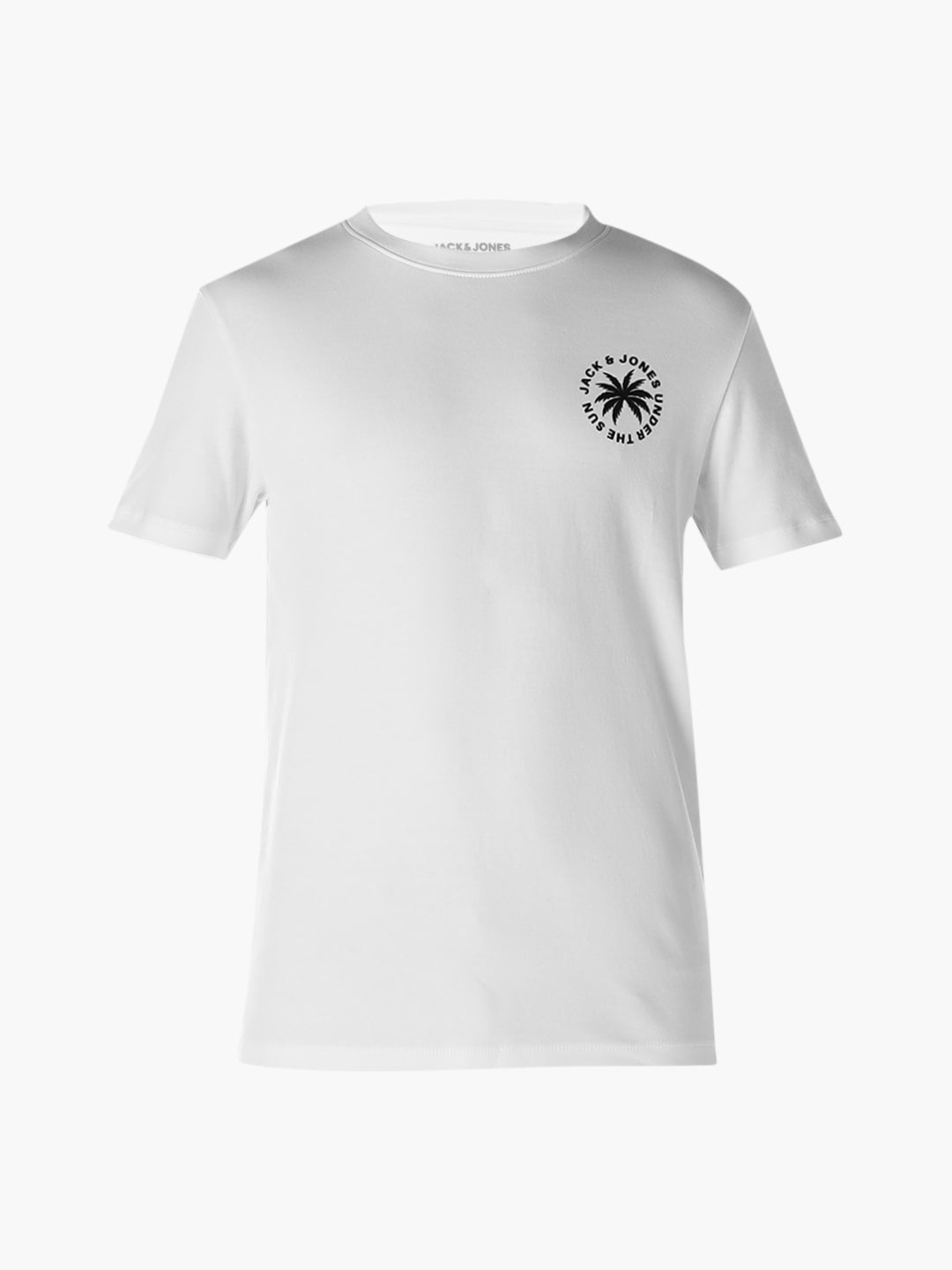 White Printed Cotton T-shirt