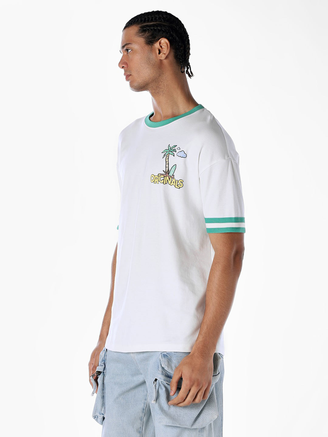 Contrast Tipping Oversized T-shirt