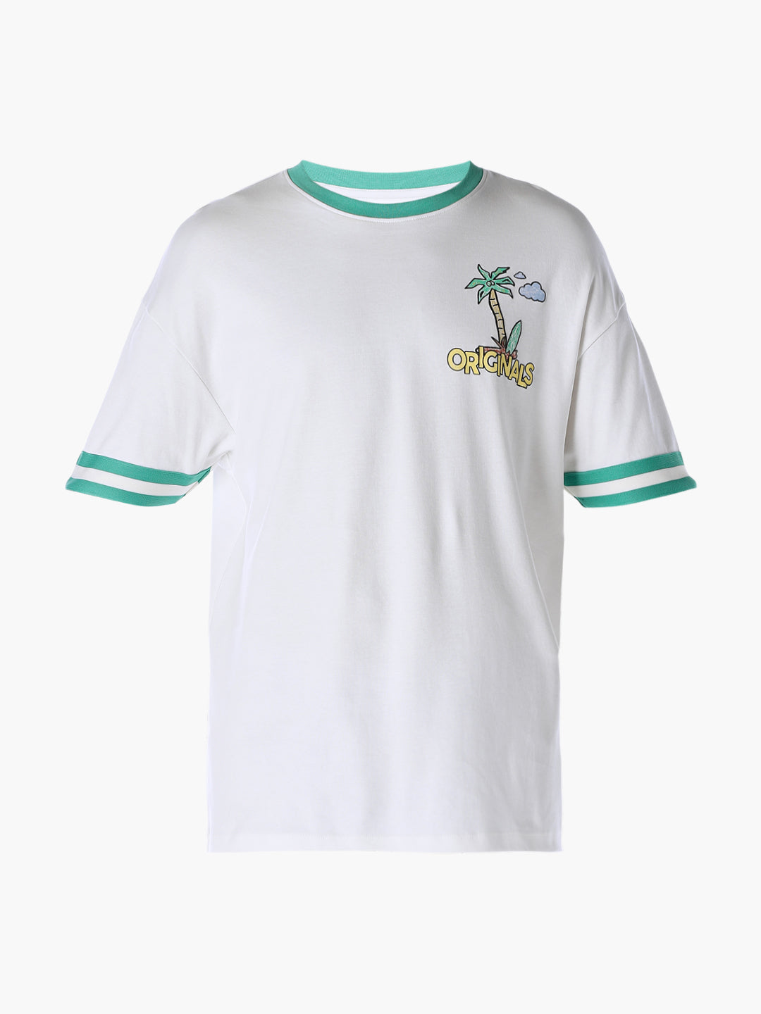 Contrast Tipping Oversized T-shirt