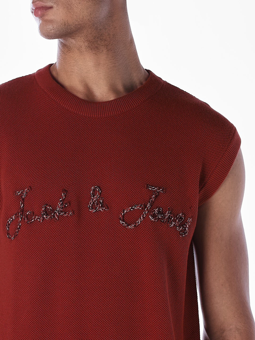 Applique Patchwork Sleeveless T-shirt