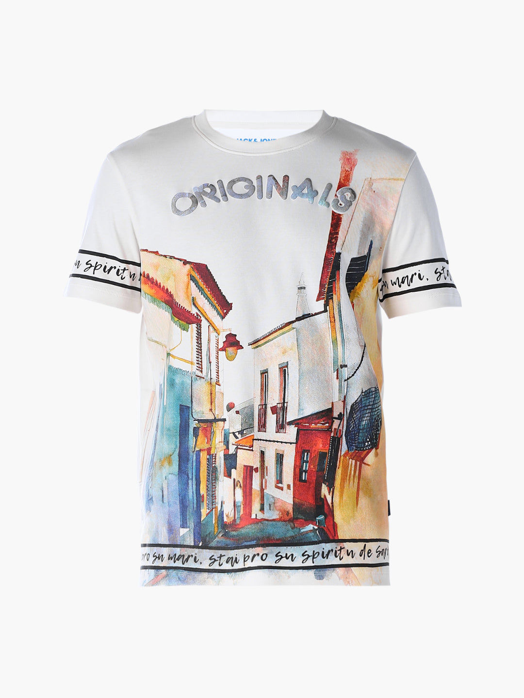 Illustrated Cityscape Print T-shirt