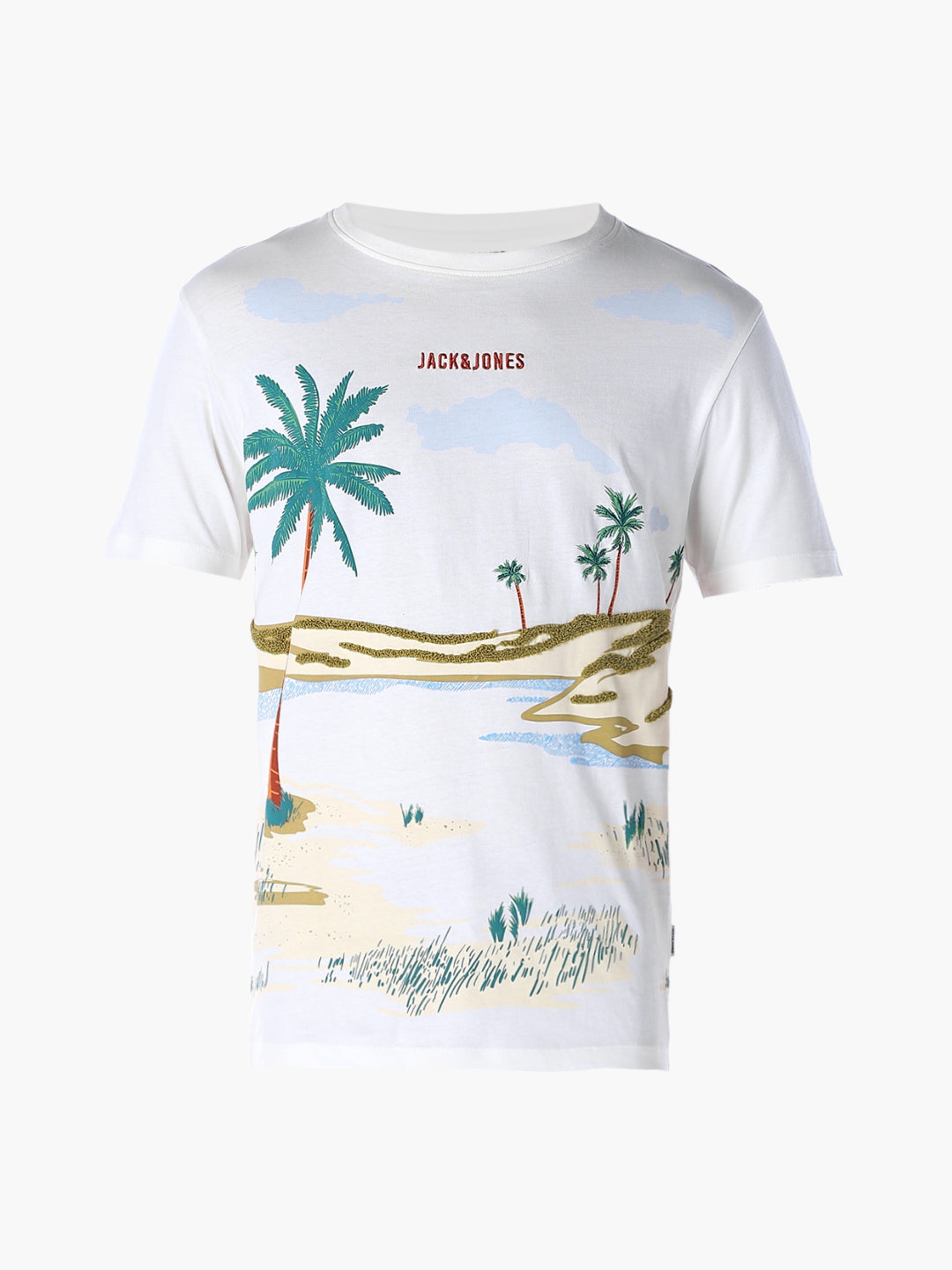 Tropical Print Cotton T-shirt