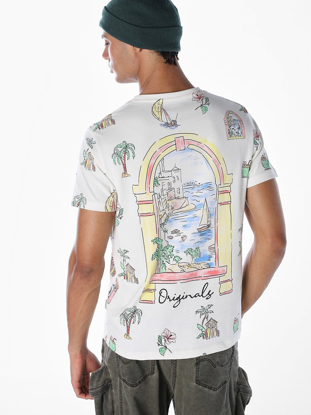 Printed Short Sleeves T-shirt - M