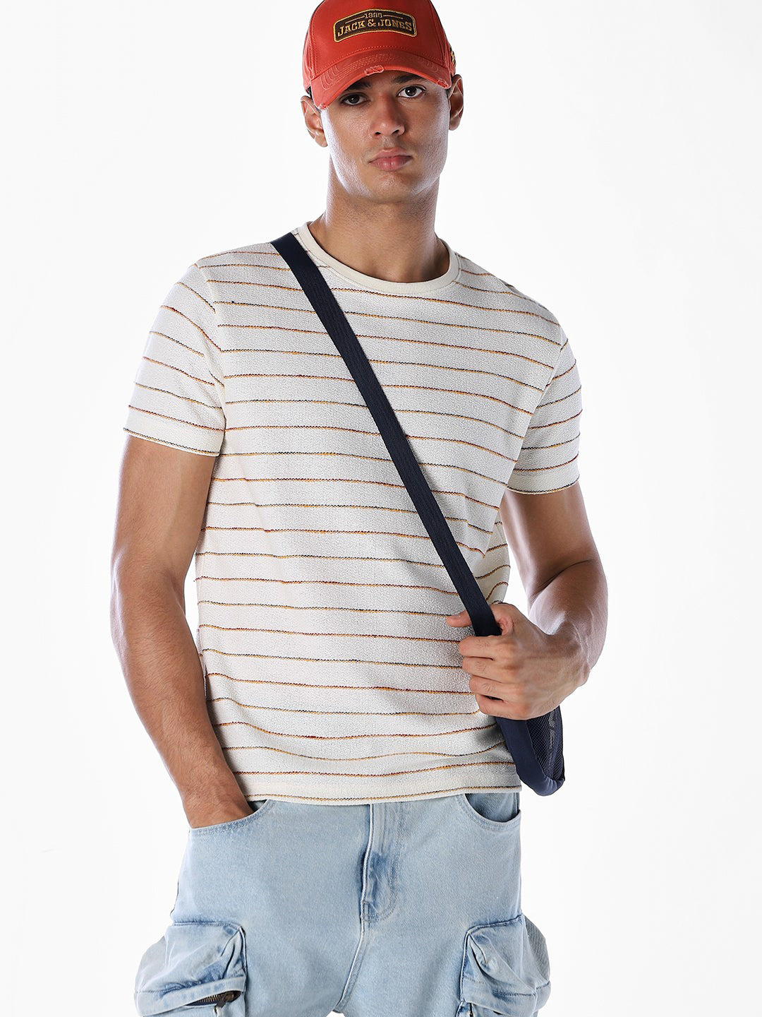 Yarn Dyed Striped T-shirt - S