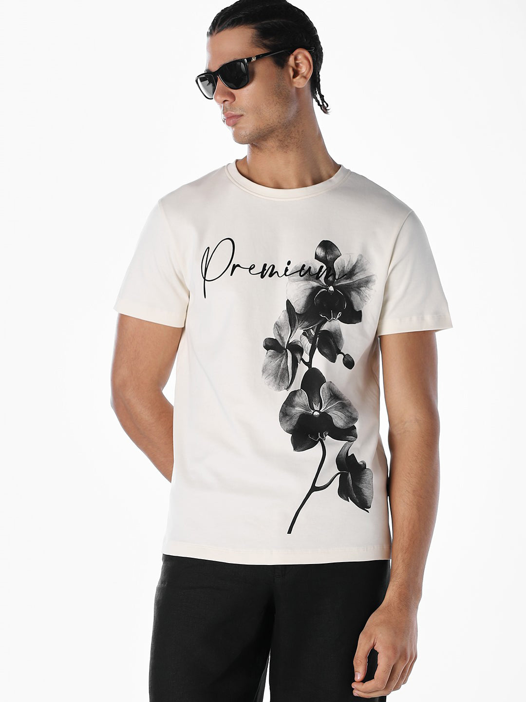 Off-White Floral Print T-shirt - XL
